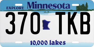 MN license plate 370TKB
