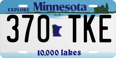 MN license plate 370TKE