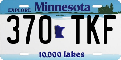 MN license plate 370TKF