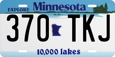 MN license plate 370TKJ