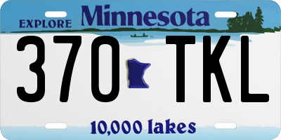 MN license plate 370TKL
