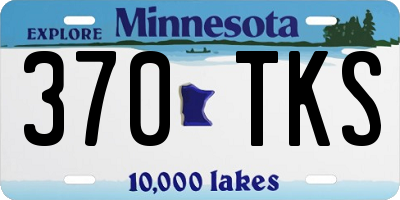 MN license plate 370TKS