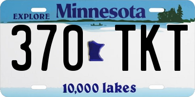 MN license plate 370TKT