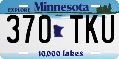 MN license plate 370TKU