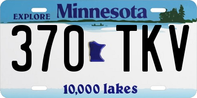 MN license plate 370TKV