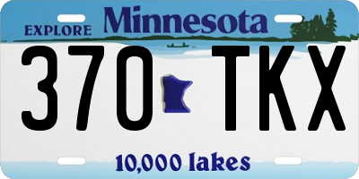 MN license plate 370TKX