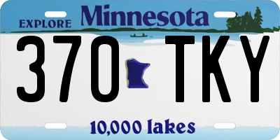 MN license plate 370TKY