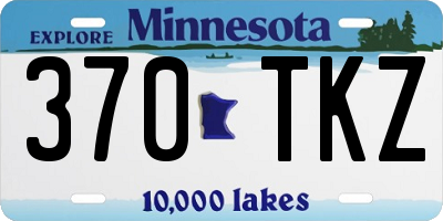 MN license plate 370TKZ