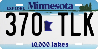 MN license plate 370TLK