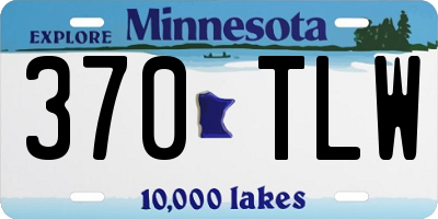 MN license plate 370TLW