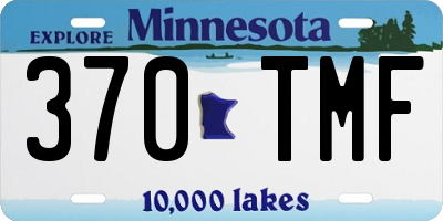 MN license plate 370TMF