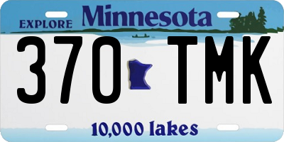 MN license plate 370TMK