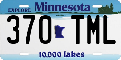 MN license plate 370TML