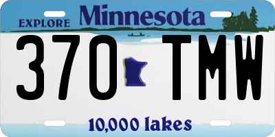 MN license plate 370TMW