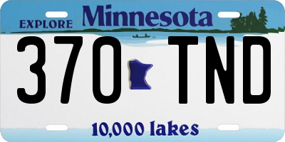 MN license plate 370TND