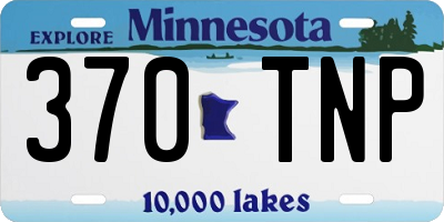 MN license plate 370TNP