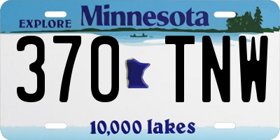MN license plate 370TNW
