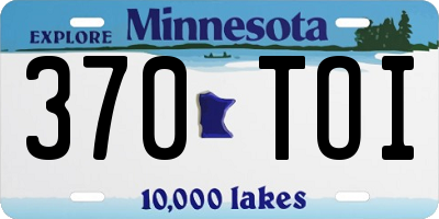 MN license plate 370TOI