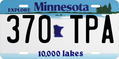 MN license plate 370TPA