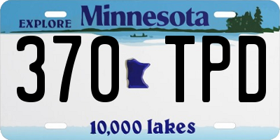 MN license plate 370TPD