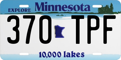 MN license plate 370TPF