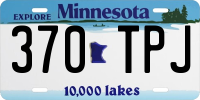 MN license plate 370TPJ
