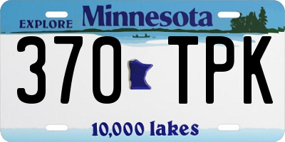 MN license plate 370TPK