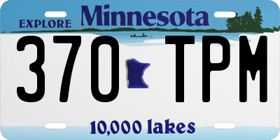 MN license plate 370TPM