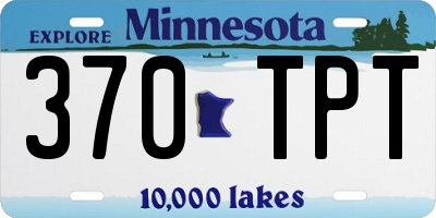 MN license plate 370TPT