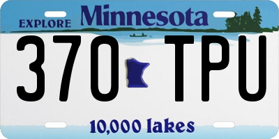 MN license plate 370TPU