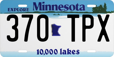 MN license plate 370TPX