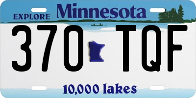 MN license plate 370TQF