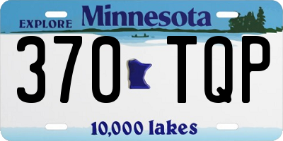 MN license plate 370TQP