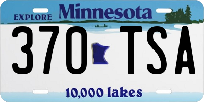MN license plate 370TSA