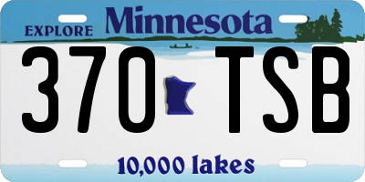 MN license plate 370TSB