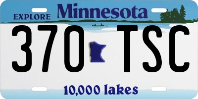 MN license plate 370TSC