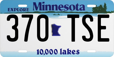 MN license plate 370TSE