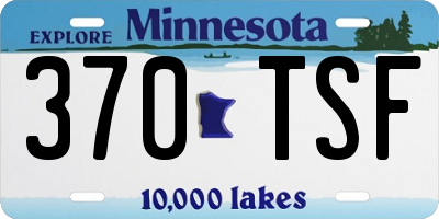 MN license plate 370TSF
