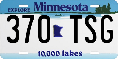 MN license plate 370TSG