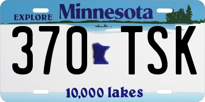 MN license plate 370TSK