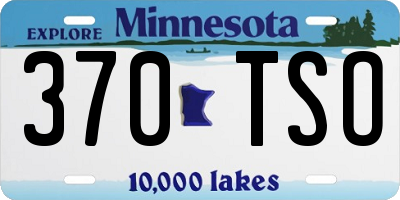 MN license plate 370TSO