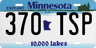 MN license plate 370TSP