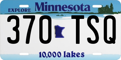 MN license plate 370TSQ