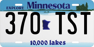 MN license plate 370TST