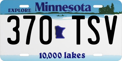 MN license plate 370TSV