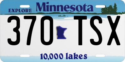 MN license plate 370TSX