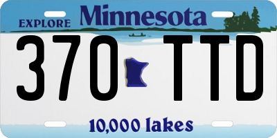 MN license plate 370TTD