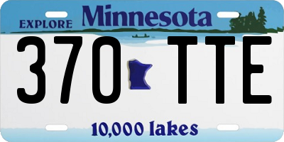 MN license plate 370TTE