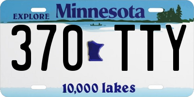 MN license plate 370TTY