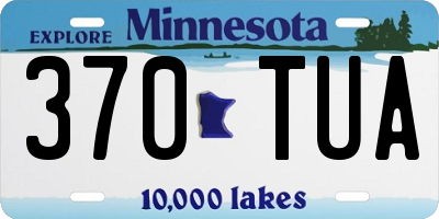 MN license plate 370TUA